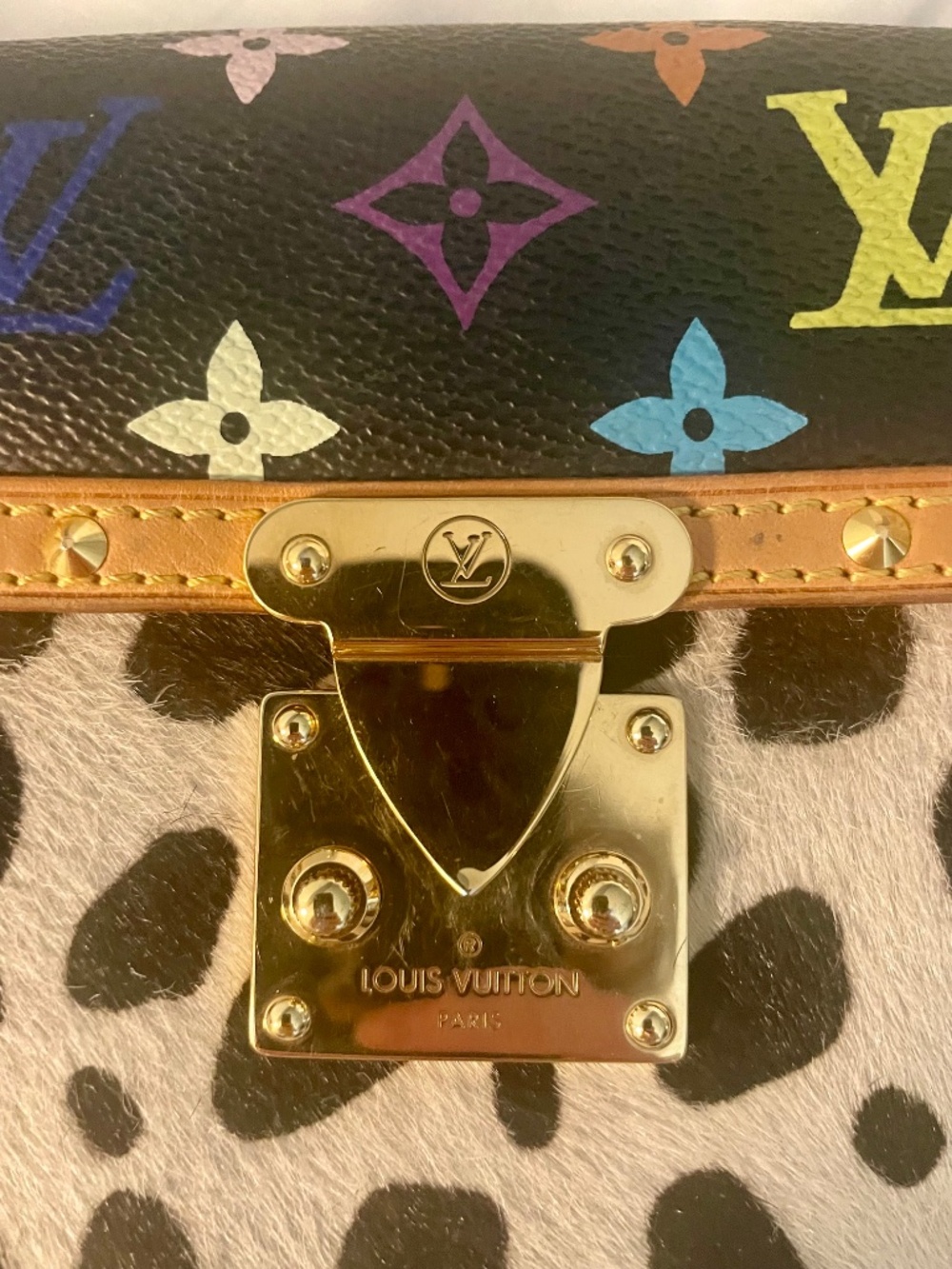 Louis Vuitton x Takashi Murakami Multicolor Monogram Dalmatian Pochette - Picture 3 of 14